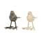 Set of 2 Gold Metal Farmhouse Bird Sculpture, 5" x 6"